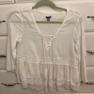 white aerie blouse